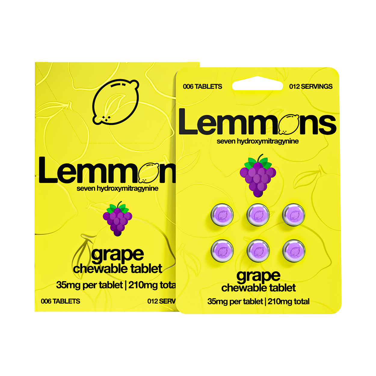 Grape Lemmons 7-Hydroxymitragynine Chewable Kratom Tablets – 210 mg