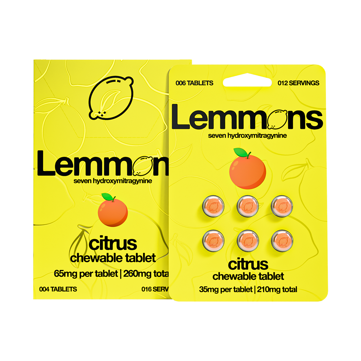 Citrus Lemmons 7-Hydroxymitragynine Chewable Kratom Tablets – 210 mg