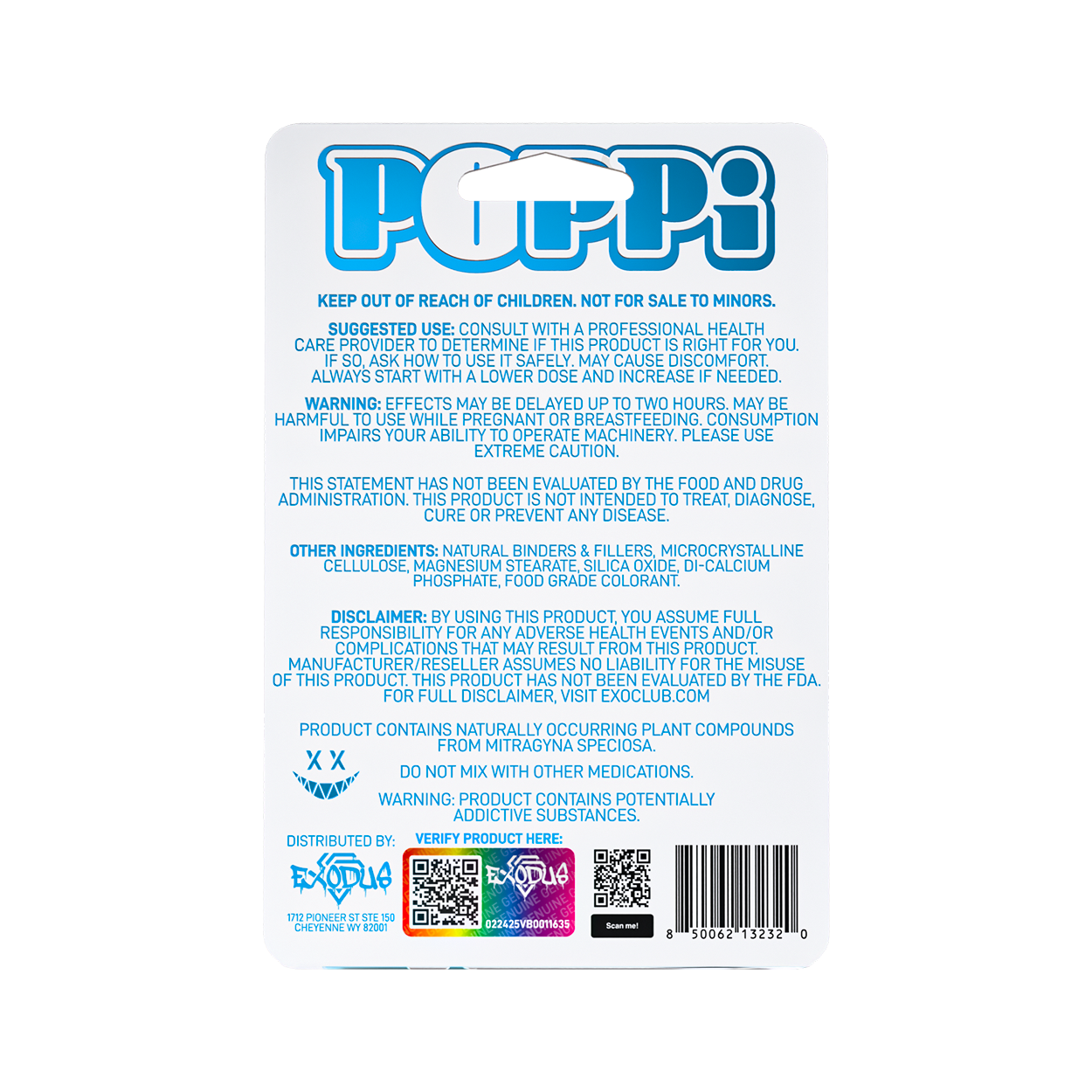 Berry Blueberry POPPi Hyper Hydroxy Blend 7-Hydroxymitragynine Chewable Kratom Tablets – 210 mg