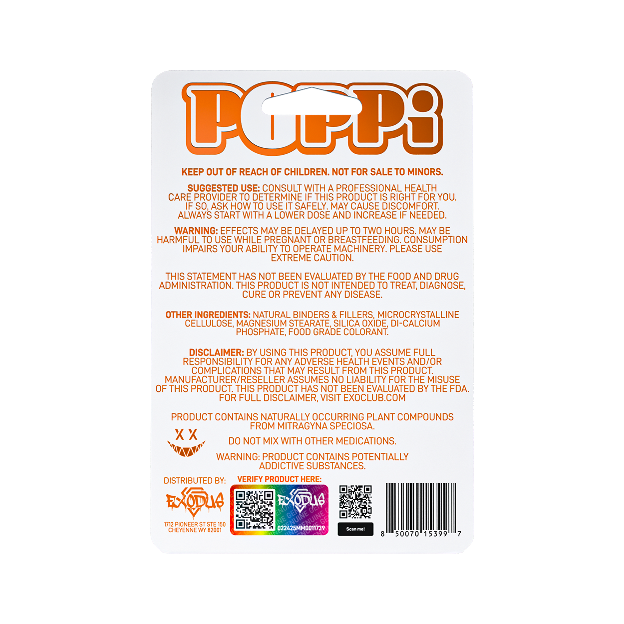 Mango Madness POPPi Hyper Hydroxy Blend 7-Hydroxymitragynine Chewable Kratom Tablets – 210 mg