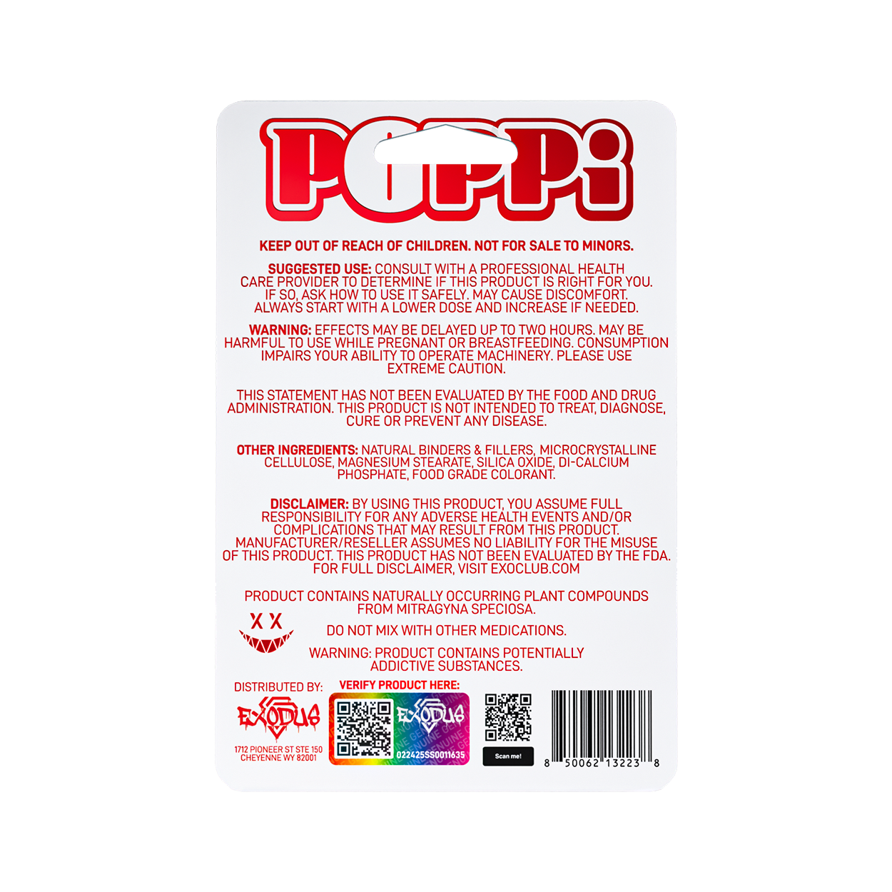 Super Strawberry POPPi Hyper Hydroxy Blend 7-Hydroxymitragynine Chewable Kratom Tablets – 210 mg