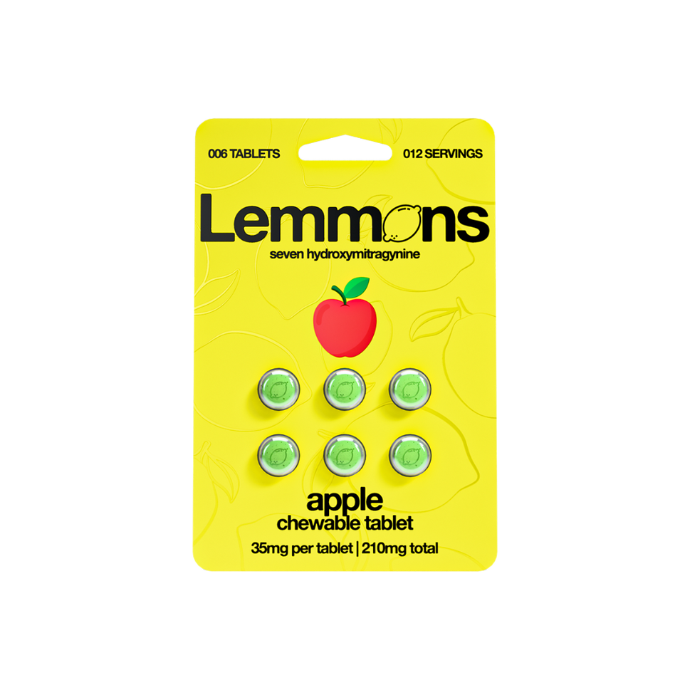 Apple Lemmons 7-Hydroxymitragynine Chewable Kratom Tablets – 210 mg