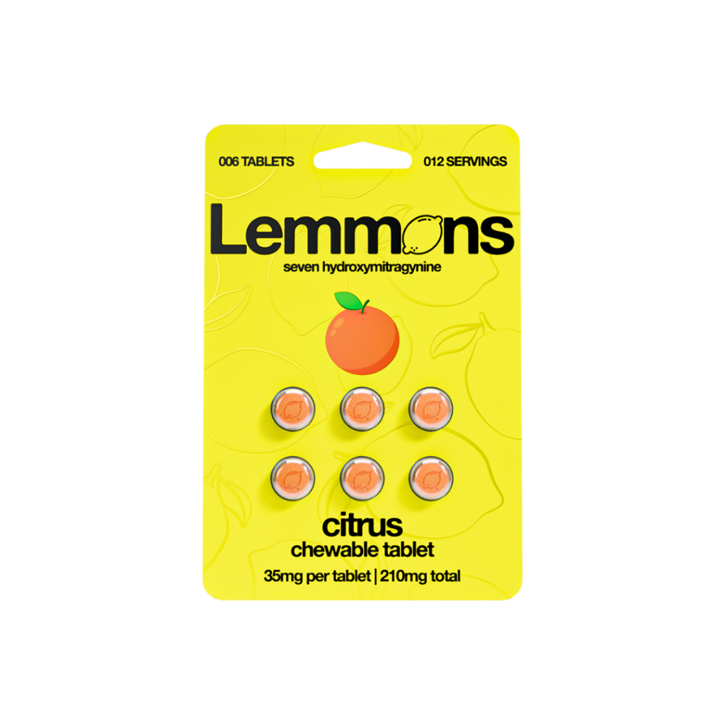 Citrus Lemmons 7-Hydroxymitragynine Chewable Kratom Tablets – 210 mg