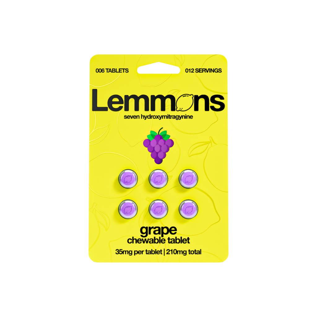 Grape Lemmons 7-Hydroxymitragynine Chewable Kratom Tablets – 210 mg