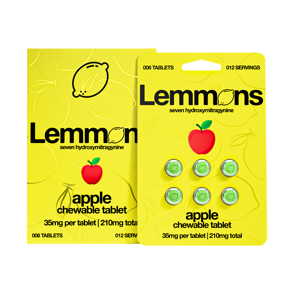 Apple Lemmons 7-Hydroxymitragynine Chewable Kratom Tablets – 210 mg